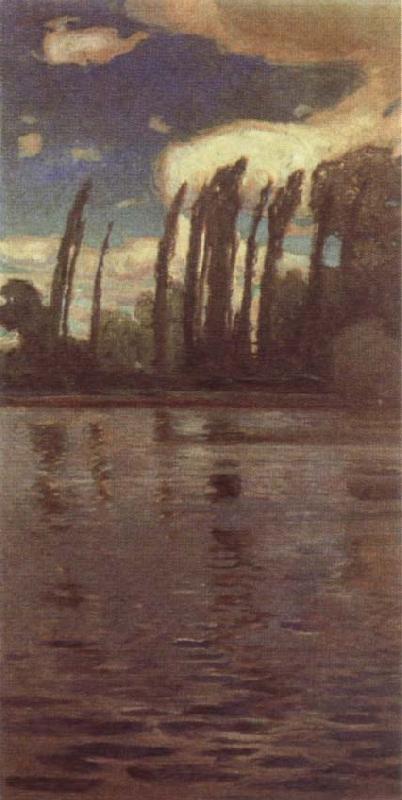 Jan Stanislawski Poplars Beside the River oil painting picture